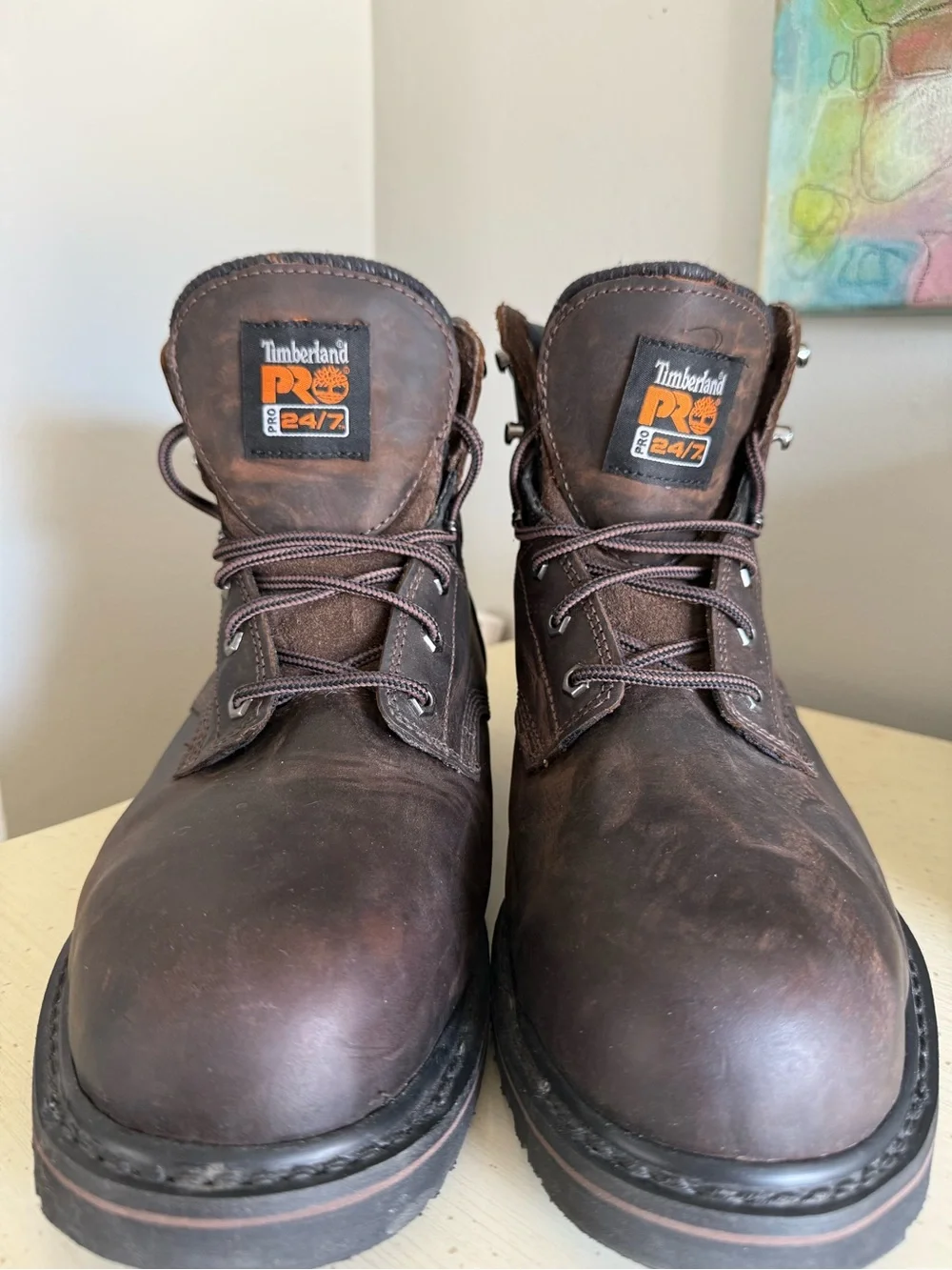 Timberland PRO Pit Boss 6” Steel Toe Work Boots Brown 11.5 Wide 33034